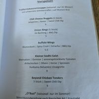 Speisekarte at Bodhi in Nuremberg