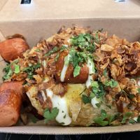 Winter special: vegan curry sausage potato  at Frittenwerk - Marktstraße in Koblenz