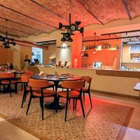 Restaurant interior at Pizzeria Mamma Mia in Cagliari