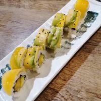 Veggie rolls (mango, avocado, pickle) at Higuma in Platja Daro