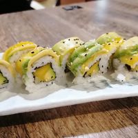 Veggie rolls (mango, avocado, pickle) at Higuma in Platja Daro