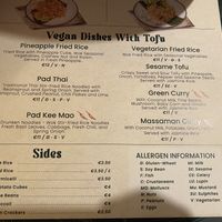 Menu   at Thai Basil in Dublin