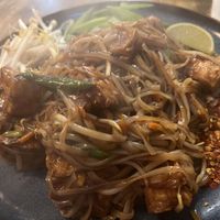 Tofu pad thai (still steaming in this photo)  at Thai Basil in Dublin
