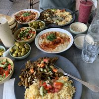 The whole shebang!  at Teva Ha'ochel - Hummus Tov in Kfar Saba