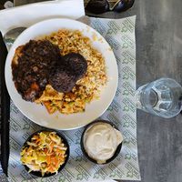 Combination plate at Teva Ha'ochel - Hummus Tov in Kfar Saba