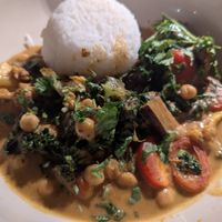Vegan curry at Devil's Isle Cafe in Hamilton