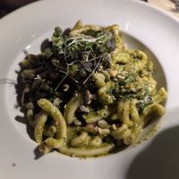 Vegan casarecce pasta at Devil's Isle Cafe in Hamilton