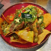 Vegan nachos at TGI Fridays in Bolton
