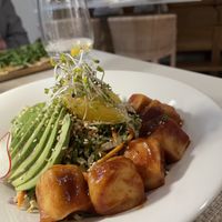 Asian chop salad with tofu added  at The Cloud in Hamilton