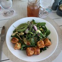 Green goddess salad with crispy tofu  at The Cloud in Hamilton