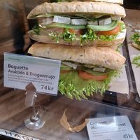 Baguette at Espresso House in Uppsala