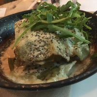 Vegan lasagna  at Woki Organic Market and Restaurant in Barcelona