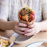 (VEGO) Keftedes Wrap  at Kolonaki Athenian Street Food in Malvern