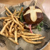 Beyond Burger, no tomato or pickles  at HopCat in Ann Arbor