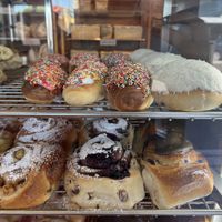Vegan finger buns, vegan apple scroll, vegan berry scroll and vegan coffee scroll   at Montmorency Bake House in Montmorency