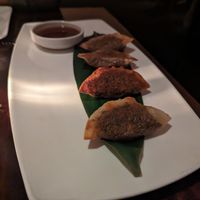 Mushroom pot stickers at Buddakan  in New York City