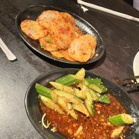 cucumber salad and potatoes   at Dan Dan Noodle in Vancouver