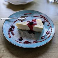 Vanilla Cheesecake (vegan) at Sachi's in Ilkley