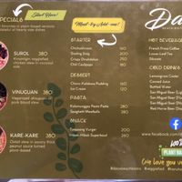 Getränke und Speisekarte  at Daos Beach Bistro - Haruhay Eco Beach Tavern in Camiguin