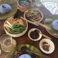 Kare kare, bagoong  at Daos Beach Bistro - Haruhay Eco Beach Tavern in Camiguin