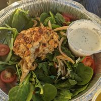 Vegan crab cake at Good Earth Organic Eatery in West Cape May
