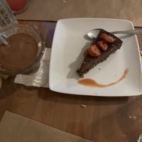 Brownie cake and gelatoo  at Good Earth Organic Eatery in West Cape May