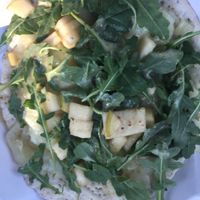 Unique tasting flatbread - like a salad on a gluten-free crust! at Good Earth Organic Eatery in West Cape May