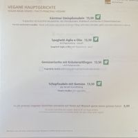 Speisekarte  at Zur Goldenen Gams in Neustift Im Stubaital