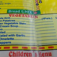 Vegetarian menu  at Terraza Angor in Gran Canaria