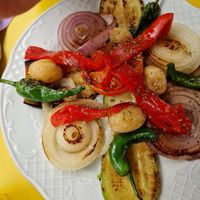 Grilled vegetables at Terraza Angor in Gran Canaria