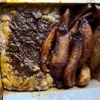 Jollof rice with plantains and beans meal  at Afro Delight in Limerick