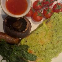 Vegan sausage, tomatoes, Avocado Toast   at Jamaica Blue in Chelmsford