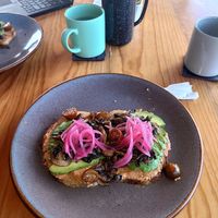 Hummus Sandwich - requested to add mushroom to it. Brody - the person who served was very friendly at Sereno Roof Bar & Restaurant in Cozumel