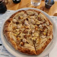 Potato and cheese pizza at Pit'sa in Bergamo