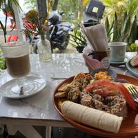 Yummy vegan “pinto gallo” dish.  at bread what what in Puerto Viejo De Talamanca