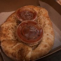 Cheezy bread with marinara   at D.P. Dough in West Chester