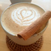 Oat milk cinnamon latte 😋 at Flo in Koh Samui