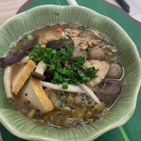 Herbal noodles with local flower ingredients.  at Vegan Style By Mars De in Bangkok