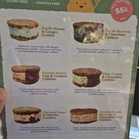 Ice cream sandwich options at Kind Koko in Gianyar