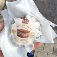 Ice cream sandwich: cocoa brownie & chocolate cookies at Kind Koko in Gianyar