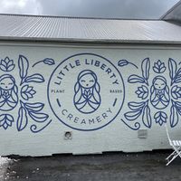 From the outside there’s a mural  at Little Liberty Creamery in Inglewood