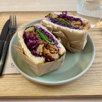 bbq seitan sandwich   at AME Café in Lyon