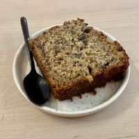 banana bread with miso  at AME Café in Lyon