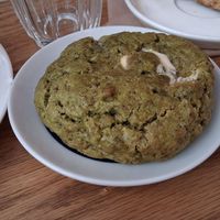 Matcha and white choco cookie at AME Café in Lyon