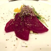 Rote Beete carpaccio / Beetroot Carpaccio  at Alpeiner Hotel in Neustift Im Stubaital