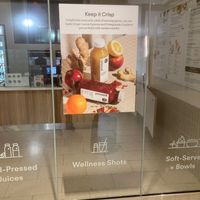 Front door. Note: this is for commuters to grab & go, not for sitting and eating.  at Pressed - Moynihan Train Hall in New York City