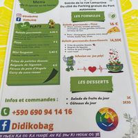 Menu au 4.02.23 at DidikoBag in Pointe-a-pitre