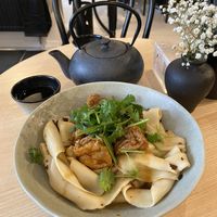 Vegan biang biang noodles with tofu  at Mamma Bao in Munich