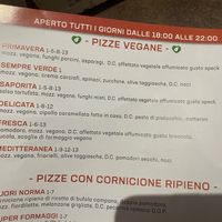 Vegan options at Pizzeria Per Asporto Imperial in Mirano