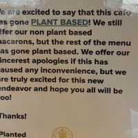 Little sign they posted - made me so happy they’re catering to a veg/vegan based lifestyle ( ^ω^ )  at Planted By La Tour Cafe in Honolulu